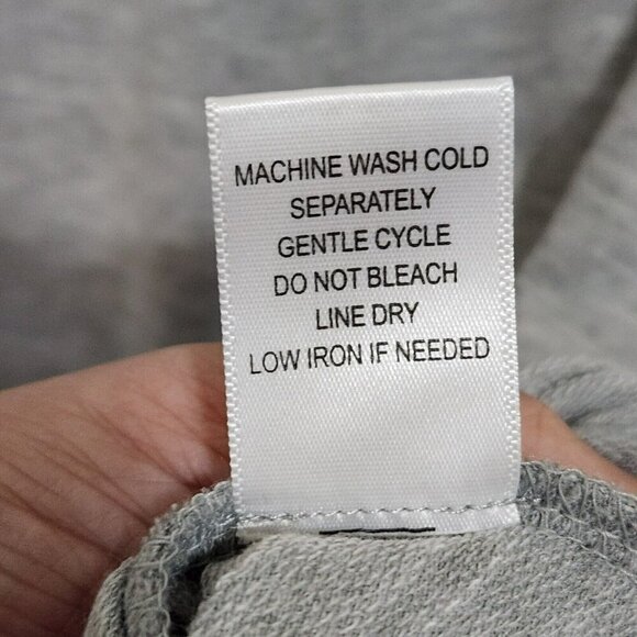 Mind Over Matter Women's M Gray French Terry Raglan Long Sleeve Dress - Picture 7 of 7